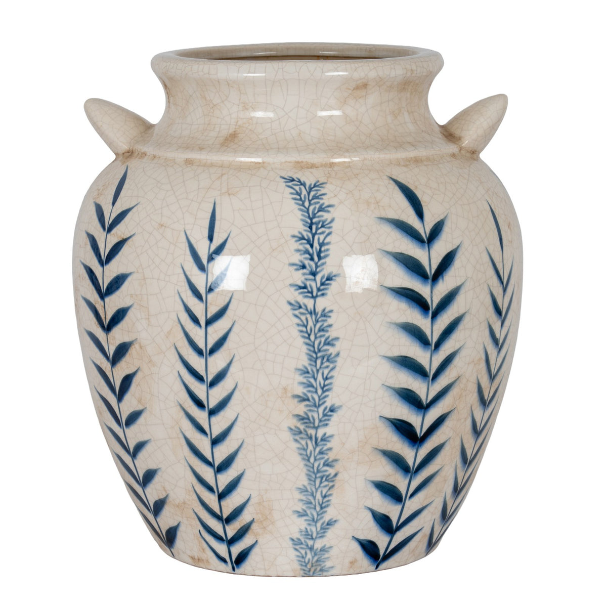 Blue Flora Amphora Vase — vase