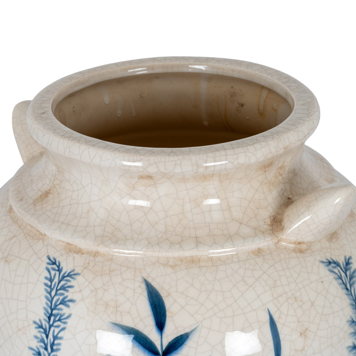 Blue Flora Amphora Vase — vase