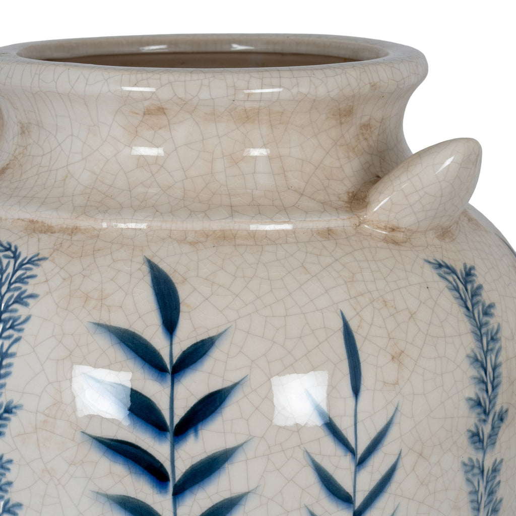Blue Flora Amphora Vase — vase