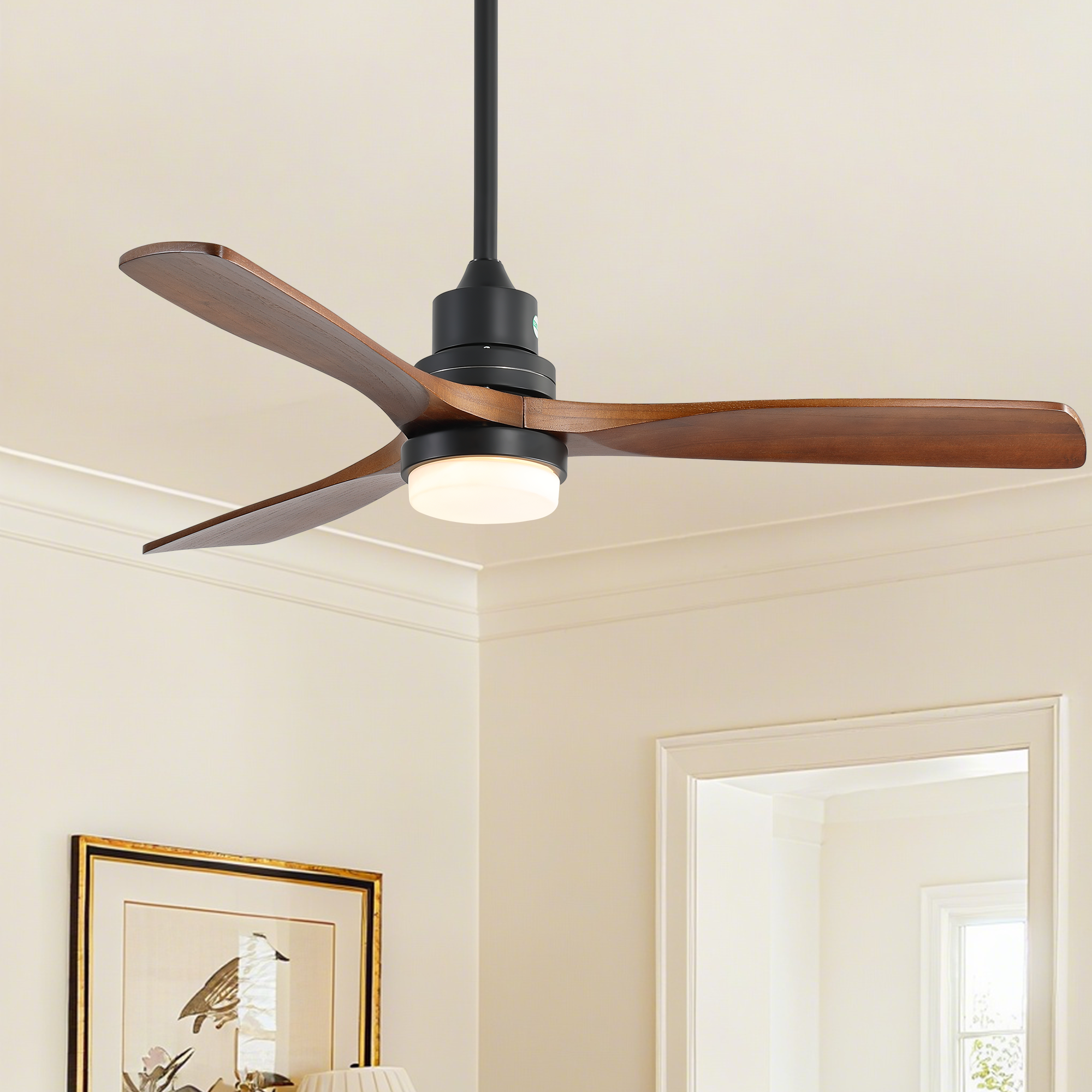 52 Inch Ceiling Fan Light With 6 Speed Remote Reversible
