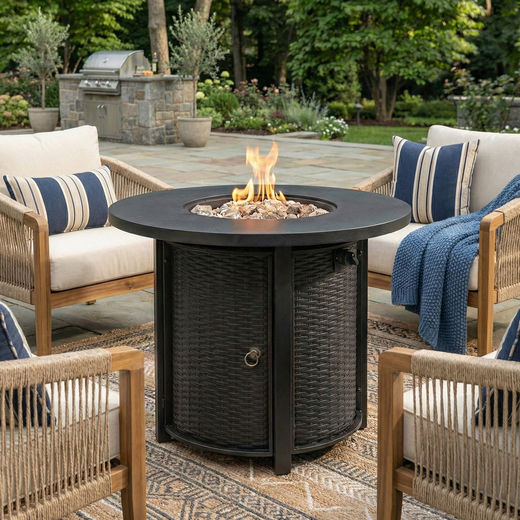 30" Propane Gas Fire Pit Table
