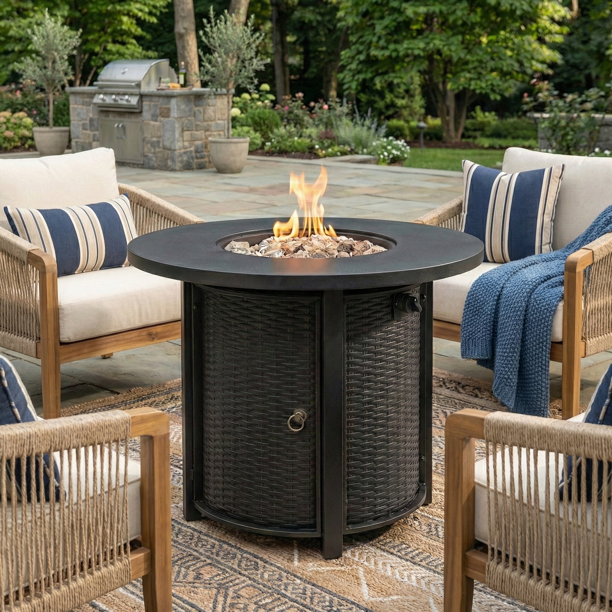 30" Propane Gas Fire Pit Table