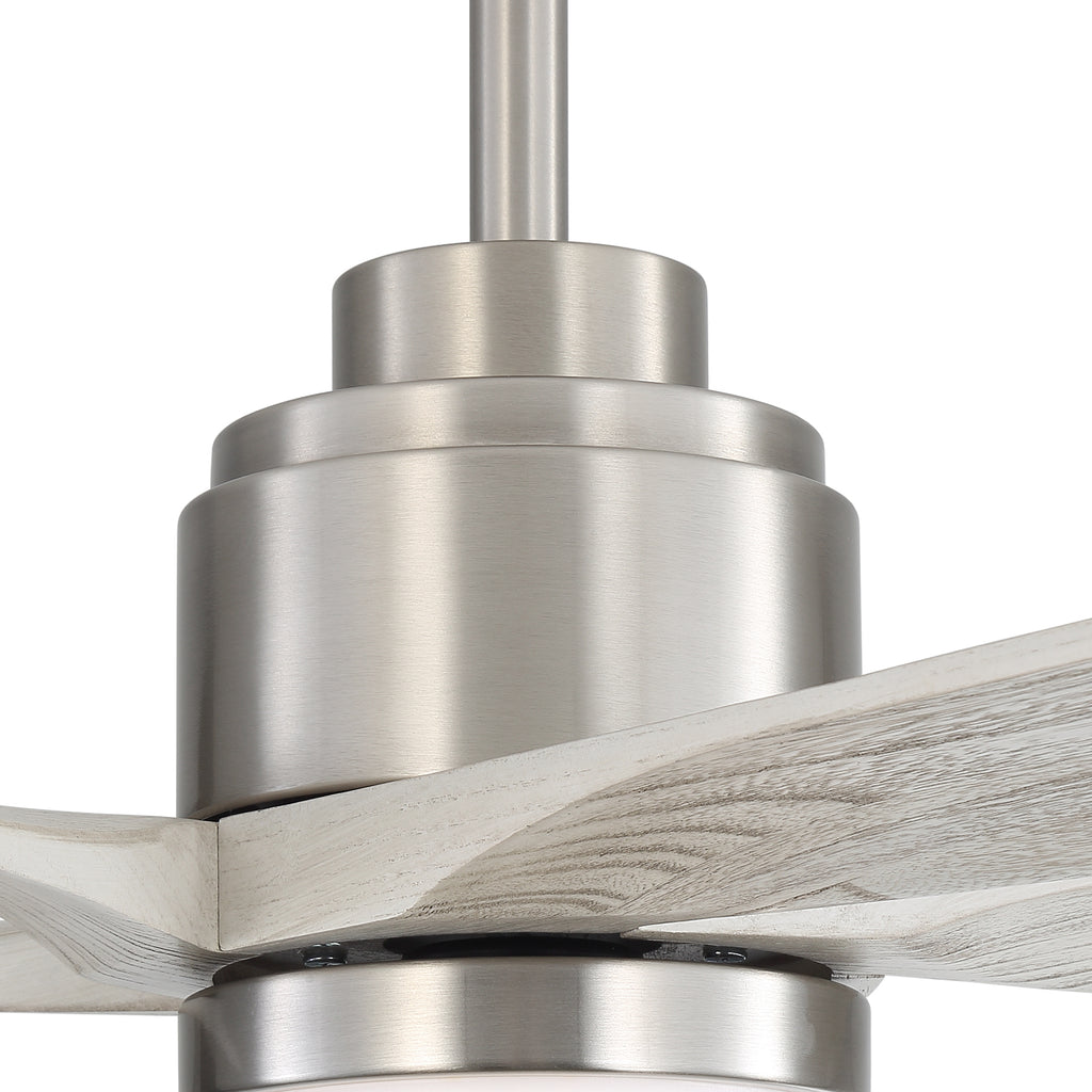 52 Inch Modern Ceiling Fan With Dimmable LED Light 5 Solid