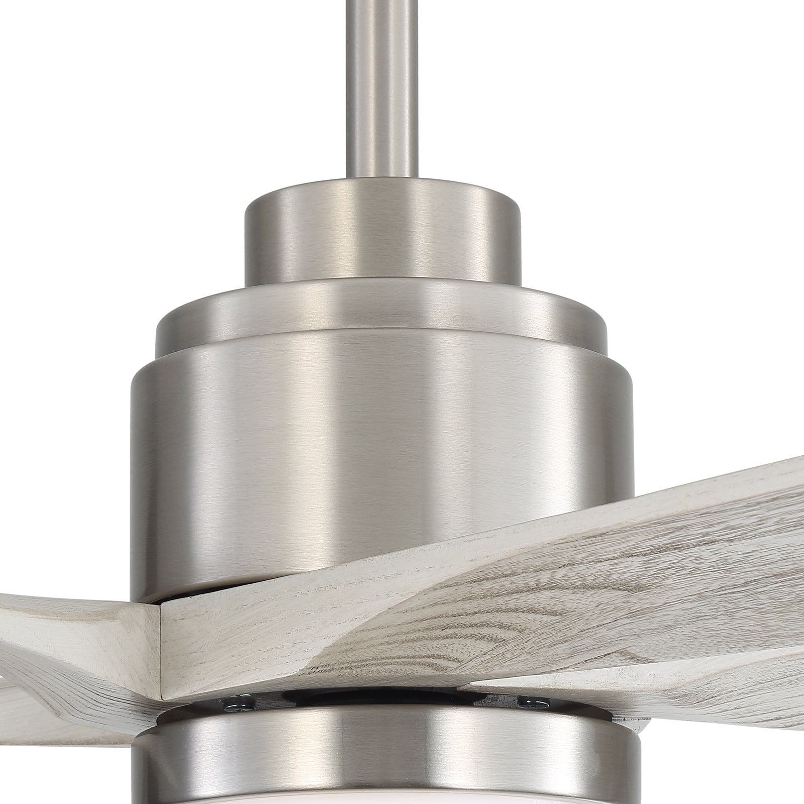 52 Inch Modern Ceiling Fan With Dimmable LED Light 5 Solid