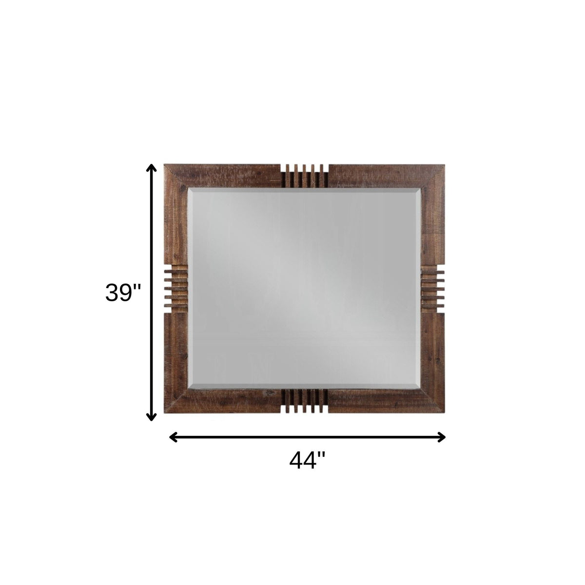 Lattis Reclaimed Oak Finish Slatted Mirror