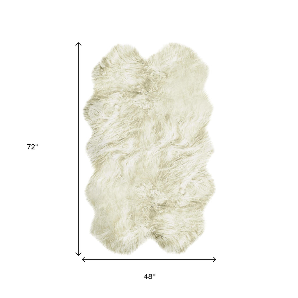 Toison 4' × 6' Handmade Sheepskin Rug — Natural