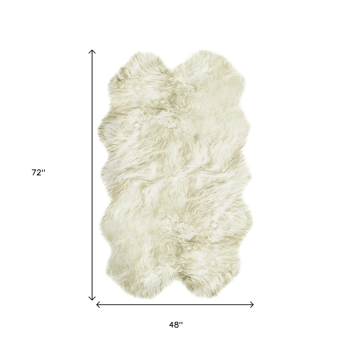 Toison 4' × 6' Handmade Sheepskin Rug — Natural