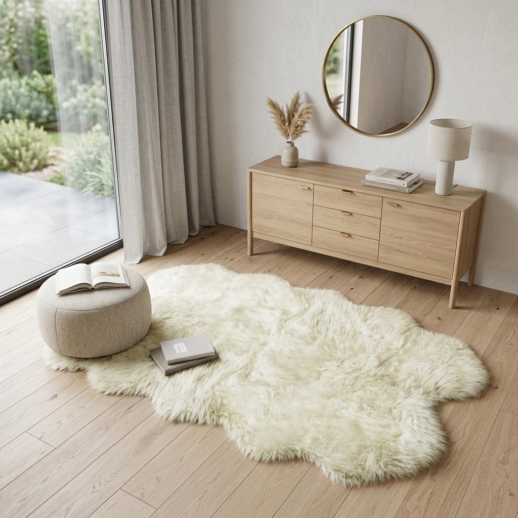 Toison 4' × 6' Handmade Sheepskin Rug — Natural