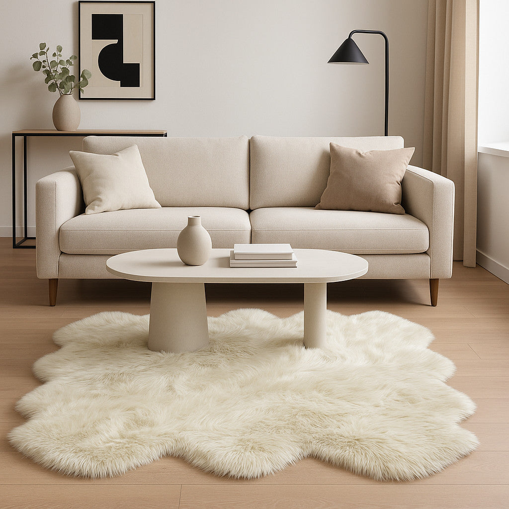 Toison 6' × 6' Sheepskin Rug — Natural, Non-Skid