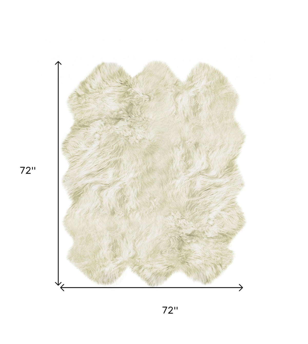 Toison 6' × 6' Sheepskin Rug — Natural, Non-Skid