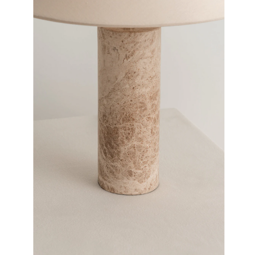 Denari - Small Brown Marble Table Lamp with One Bulb