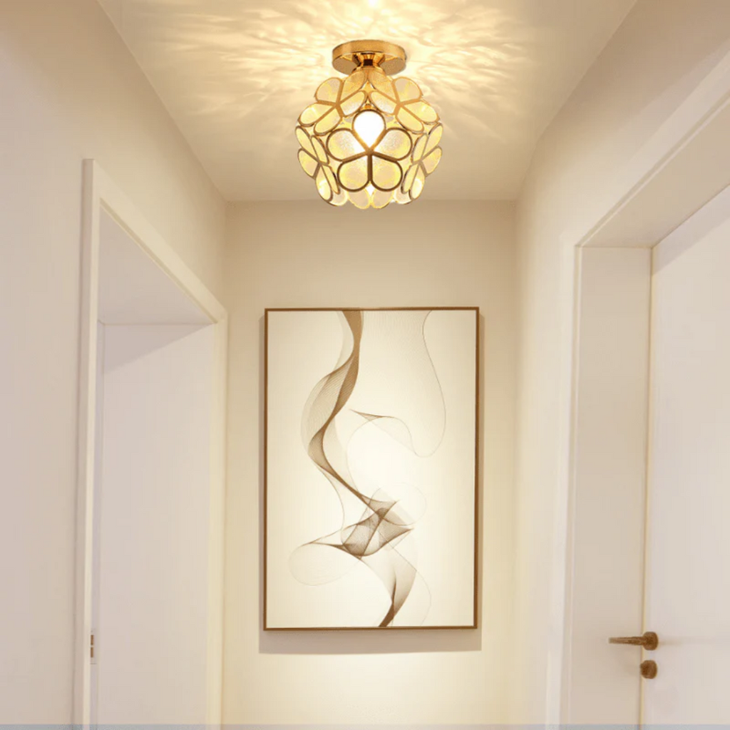 Zyvia - Luxury Floral Glass Ceiling Lamp