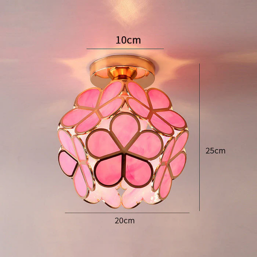Zyvia - Luxury Floral Glass Ceiling Lamp
