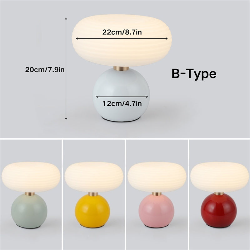 Modern Rechargeable Mushroom Table Lamp
