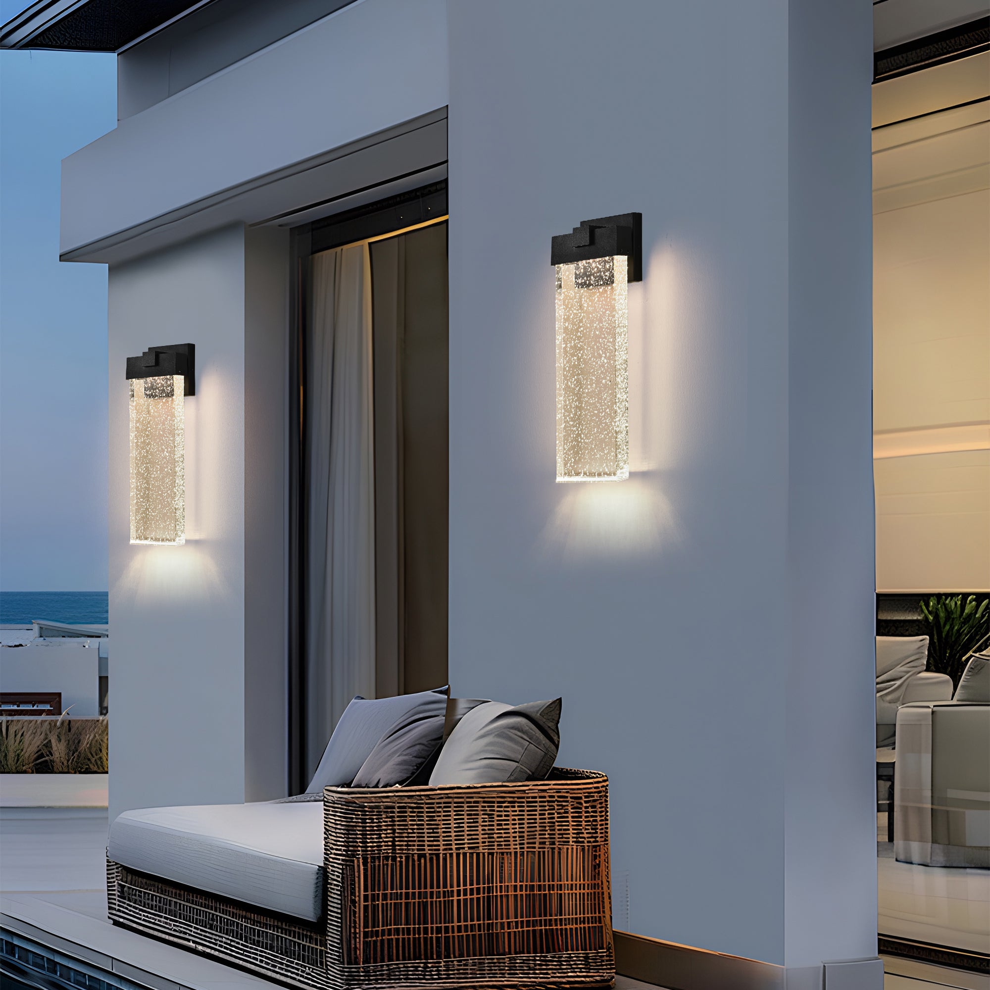 18"(H) 1-pack 12W Modern Outdoor Wall Light Fixture