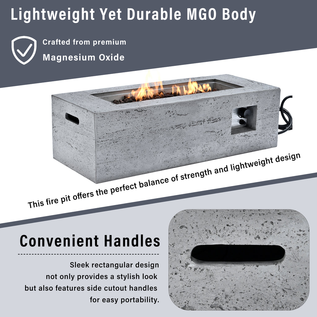 U_STYLE 2-in-1 Outdoor Fire Pit & Propane Tank Stand Set