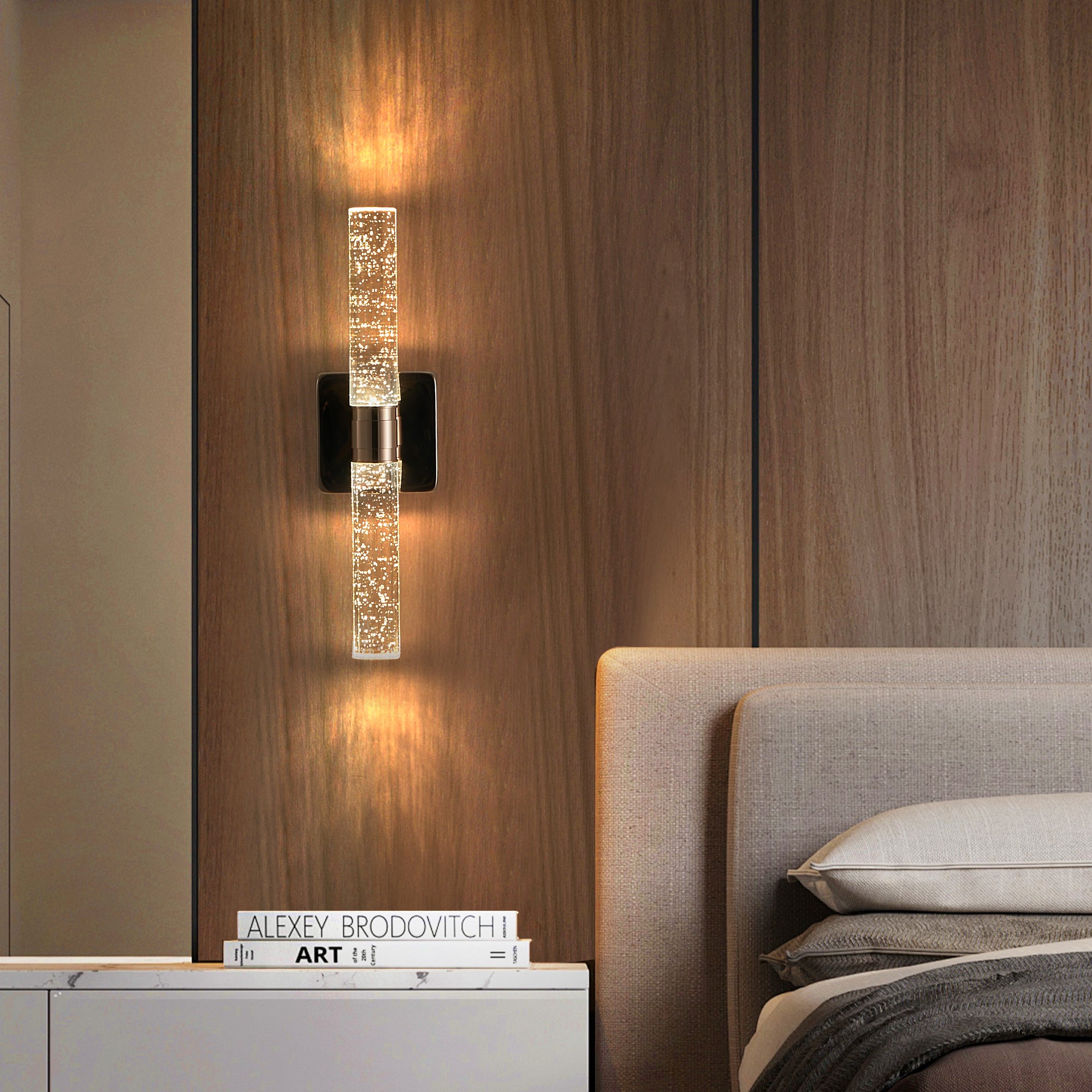 17"(H) Contemporary Crystal Wall Light Light Fixture