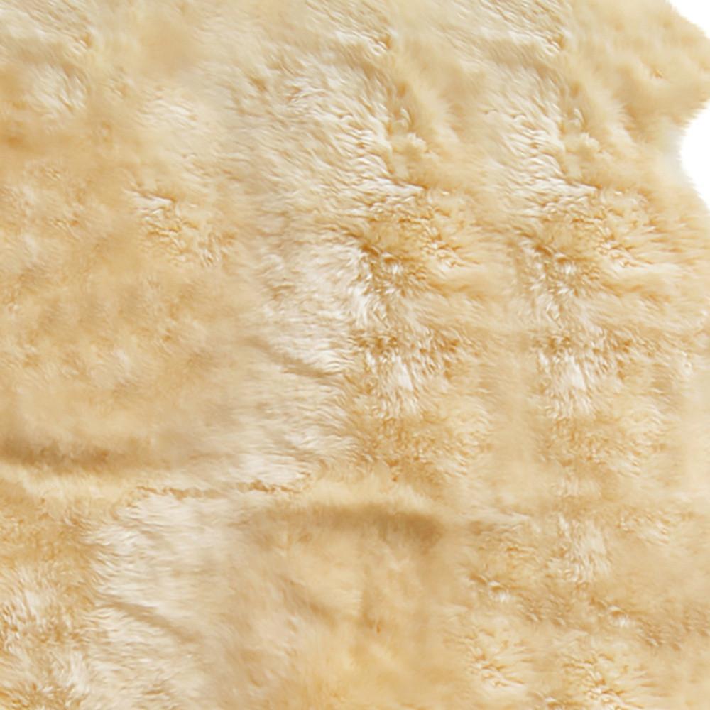 Toison 6' × 6' Shag Sheepskin Rug — Gold