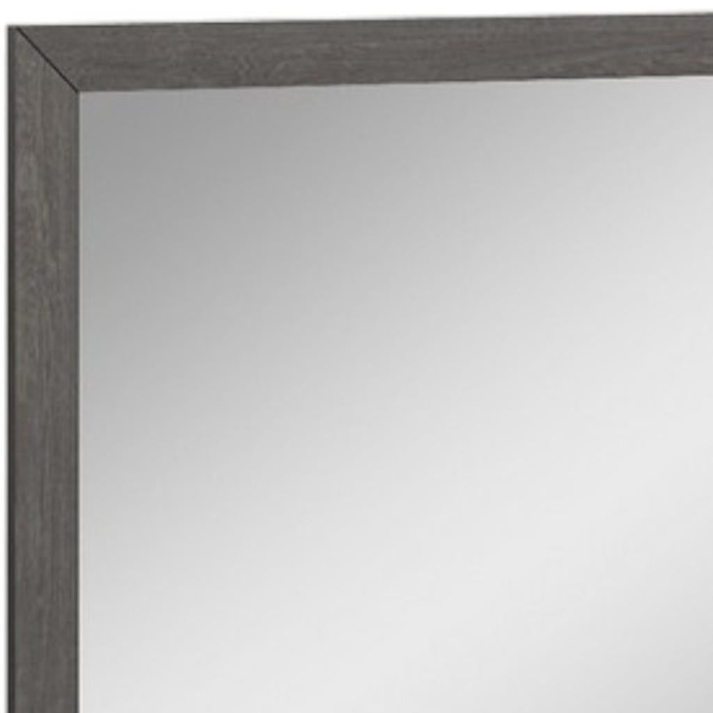 Cendre 43" Grey Wood Framed Dresser Mirror