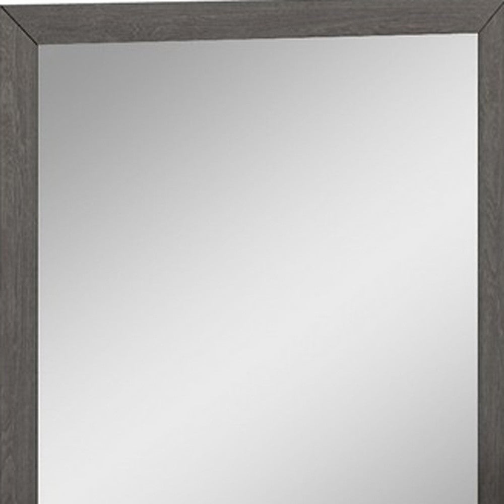 Cendre 43" Grey Wood Framed Dresser Mirror