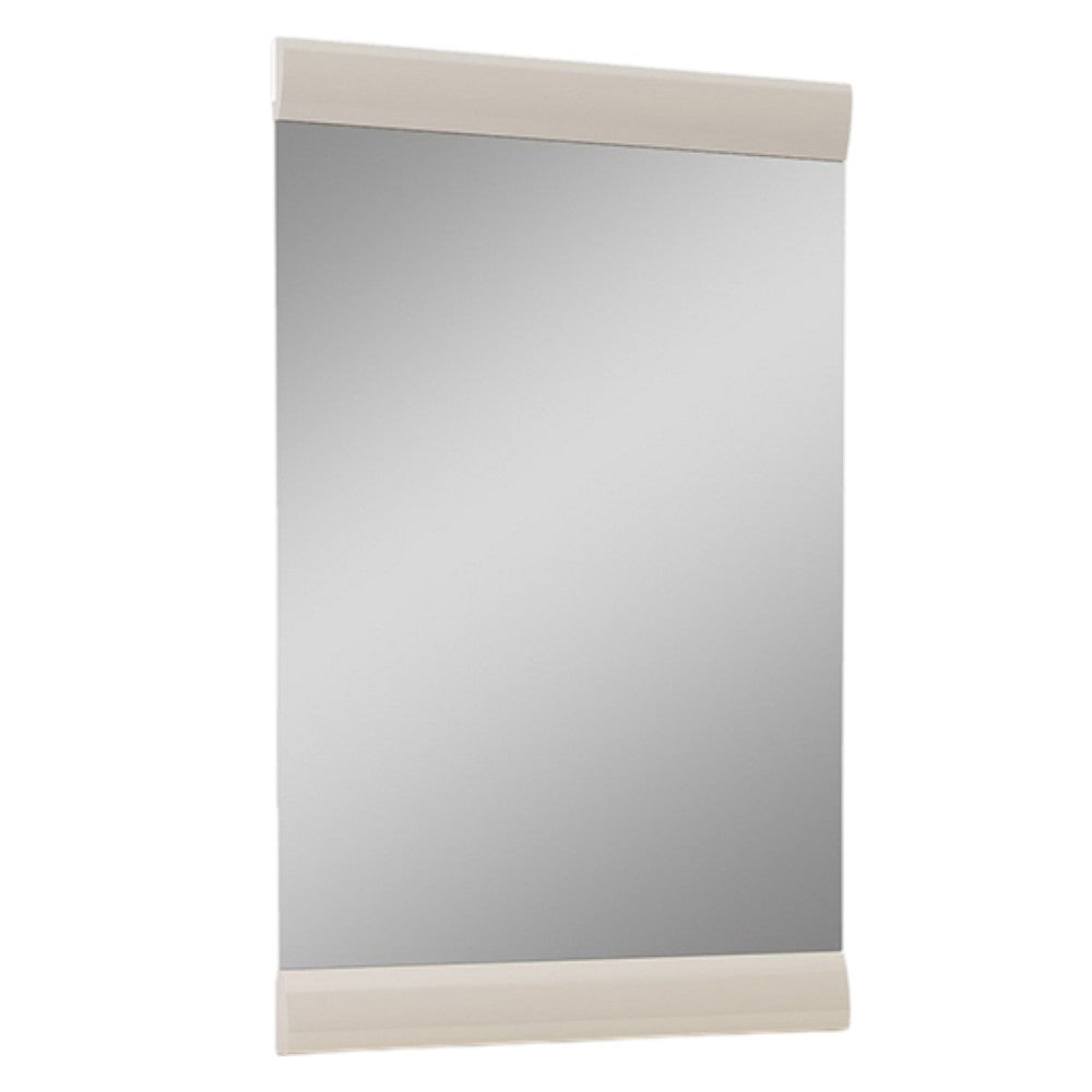 Sennet 47" Beige Wood Framed Dresser Mirror