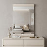 Sennet 47" Beige Wood Framed Dresser Mirror