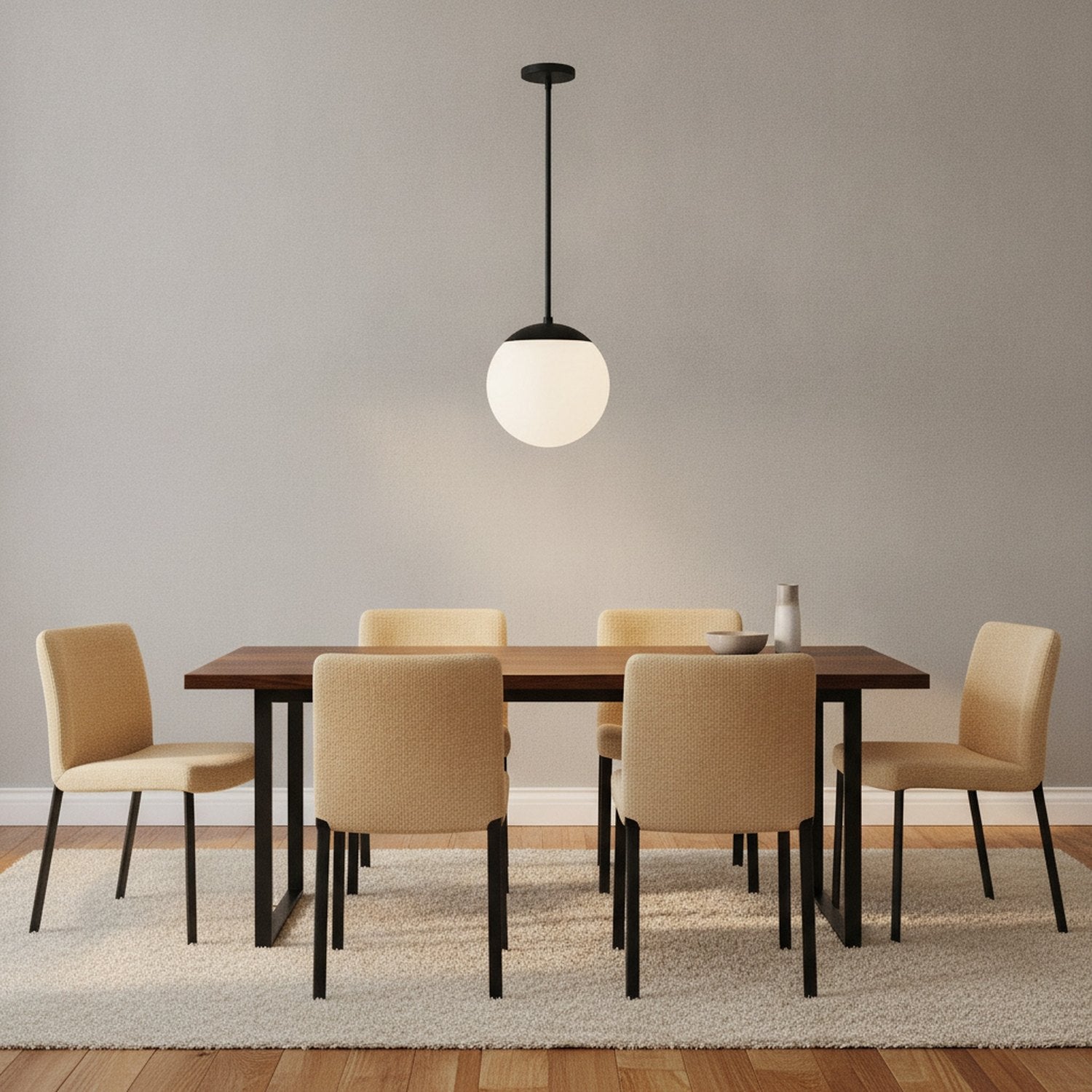 Frosted LED Dimmable Outdoor Globe Hanging Light - L3