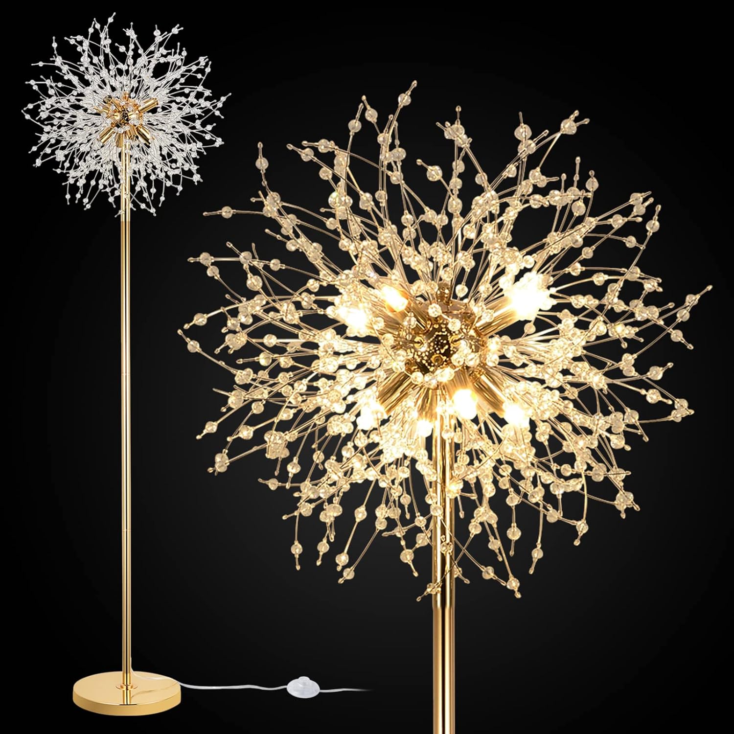 69 inch Crystal Floor Lamp