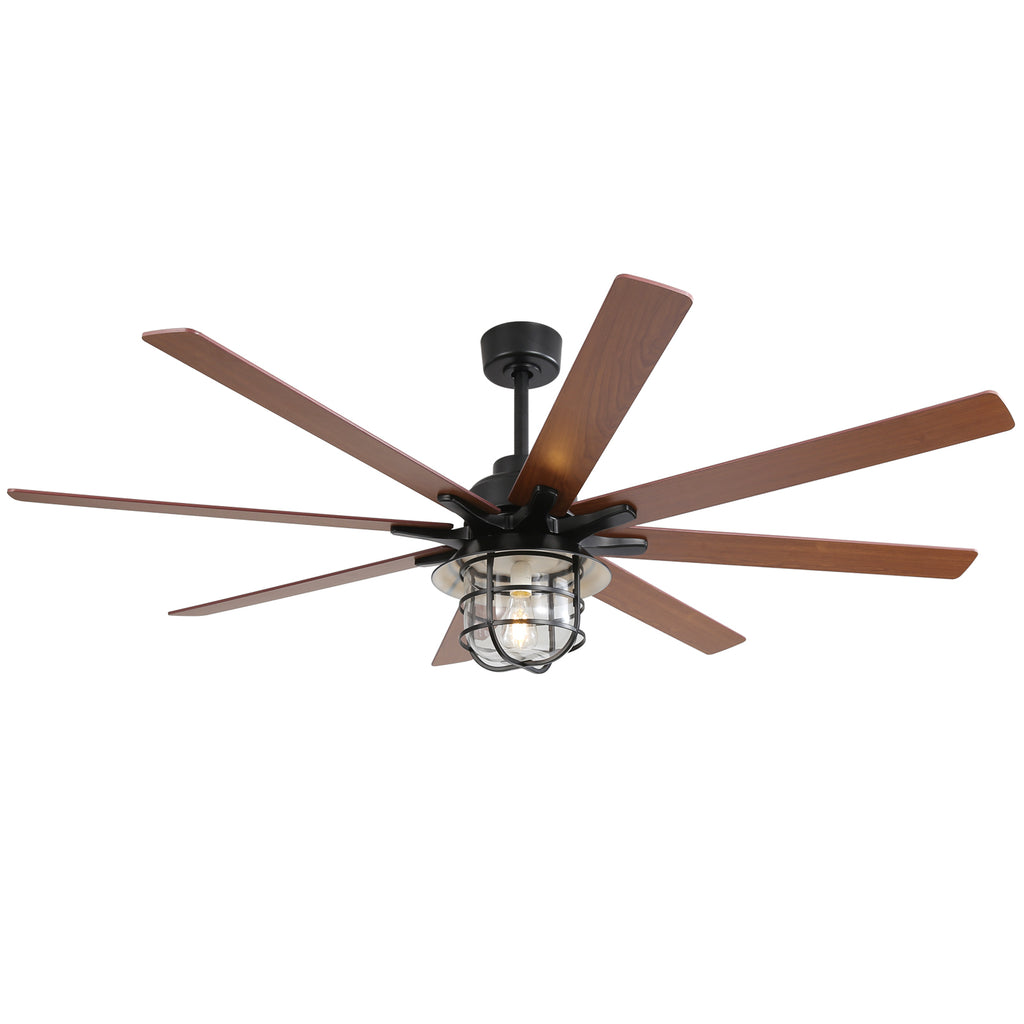 Modern 66 Inch Ceiling Fan With 6 Speed Wind 8 Blades