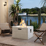 U_Style MGO Outdoor Square Fire Pit with Steel Burner