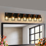 Industrial Vintage 7-Light Wall Sconce - Black Light Fixture