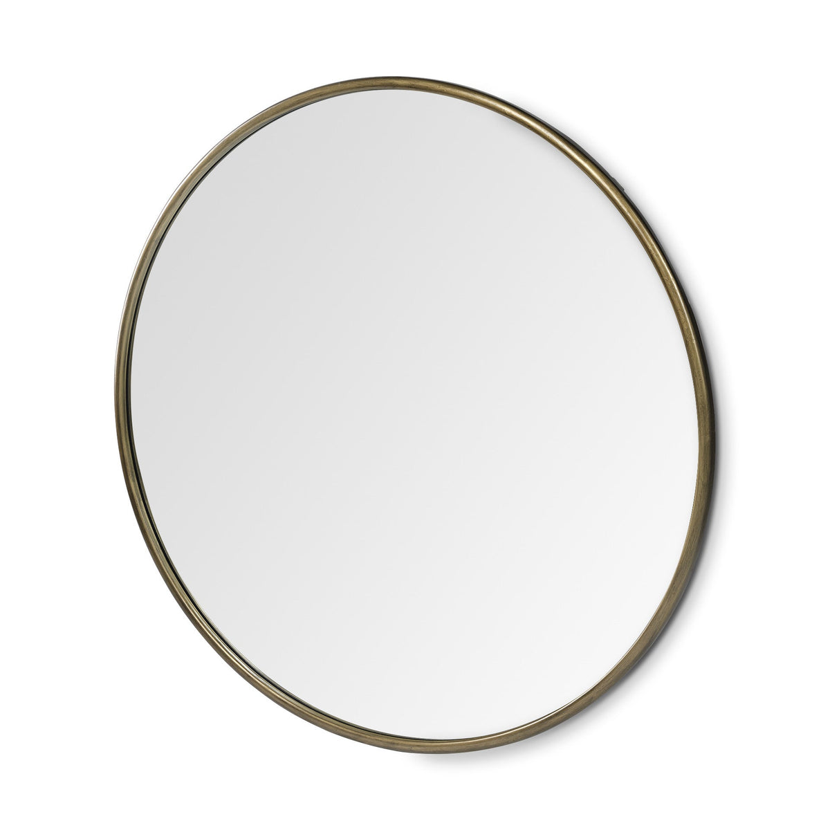 Rondel 47" Gold Round Metal Framed Mirror