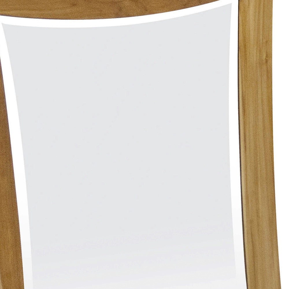 Fauve 35" Abstract Solid Wood Framed Vanity Mirror