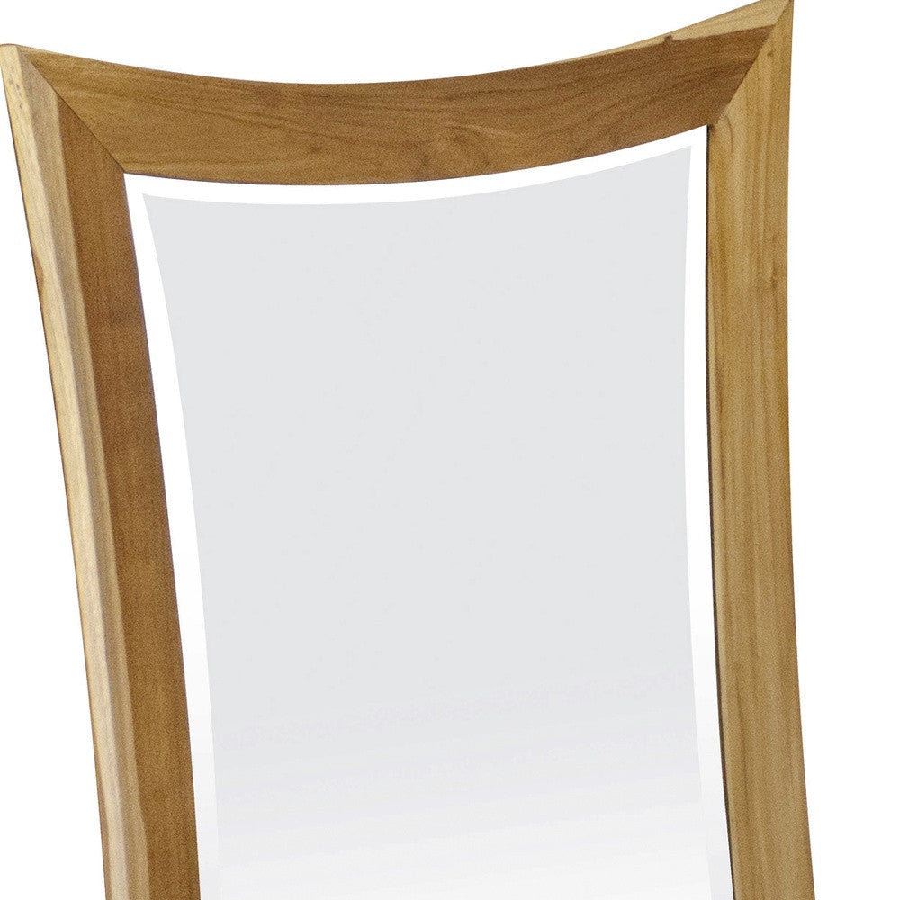 Fauve 35" Abstract Solid Wood Framed Vanity Mirror