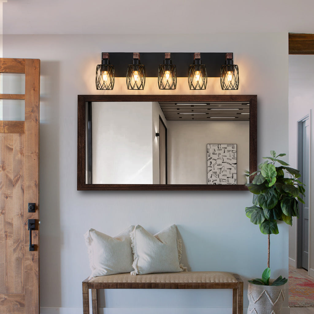 31" Industrial Vintage 5-Light Wall Sconce - Light Fixture
