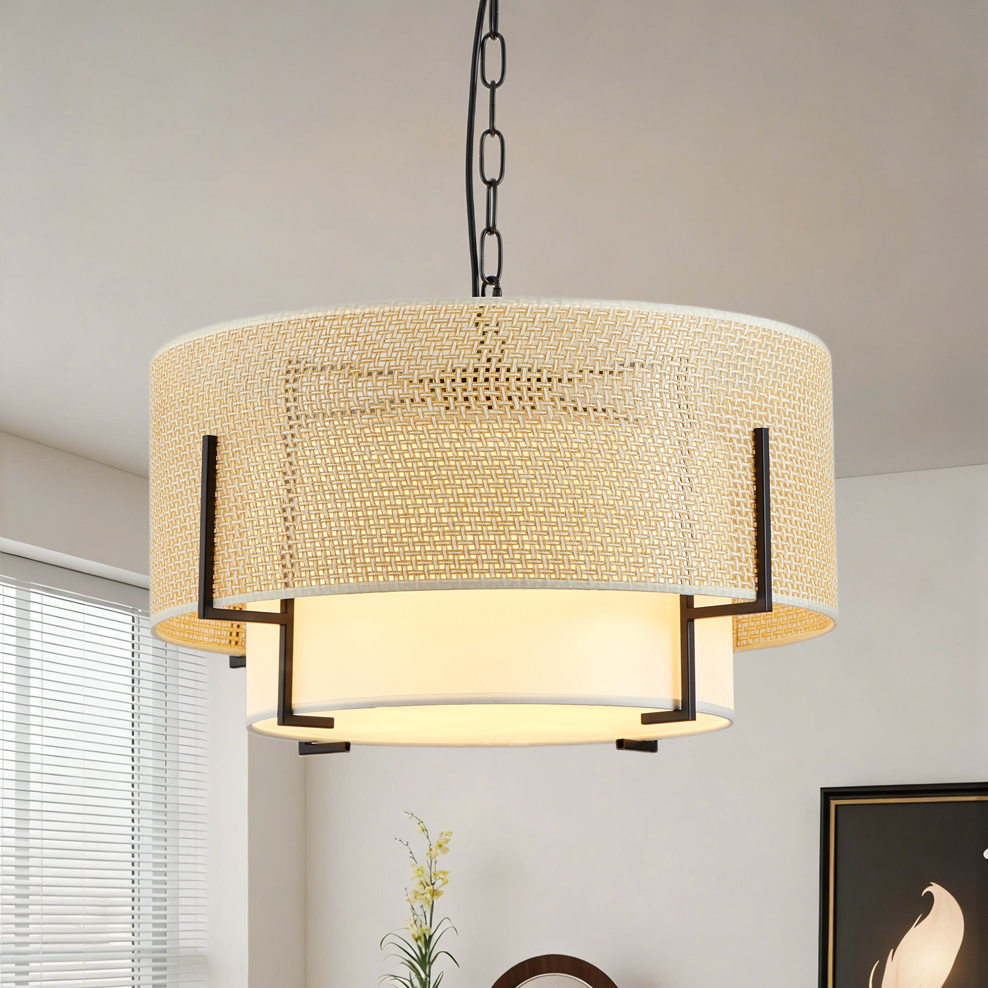 19.7'' Farmhouse Boho Chandelier