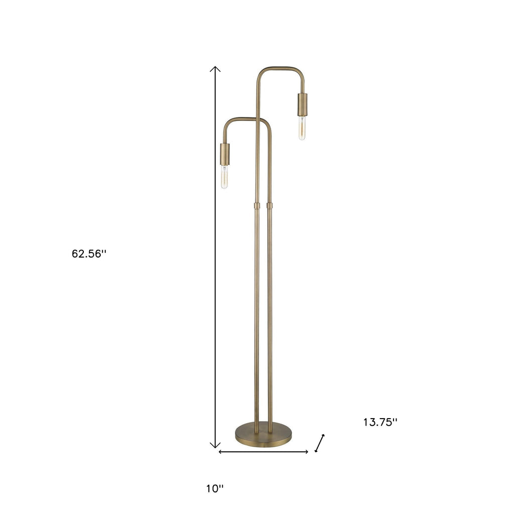 Flambeau 63" 2-Light Metal Torchiere Floor Lamp