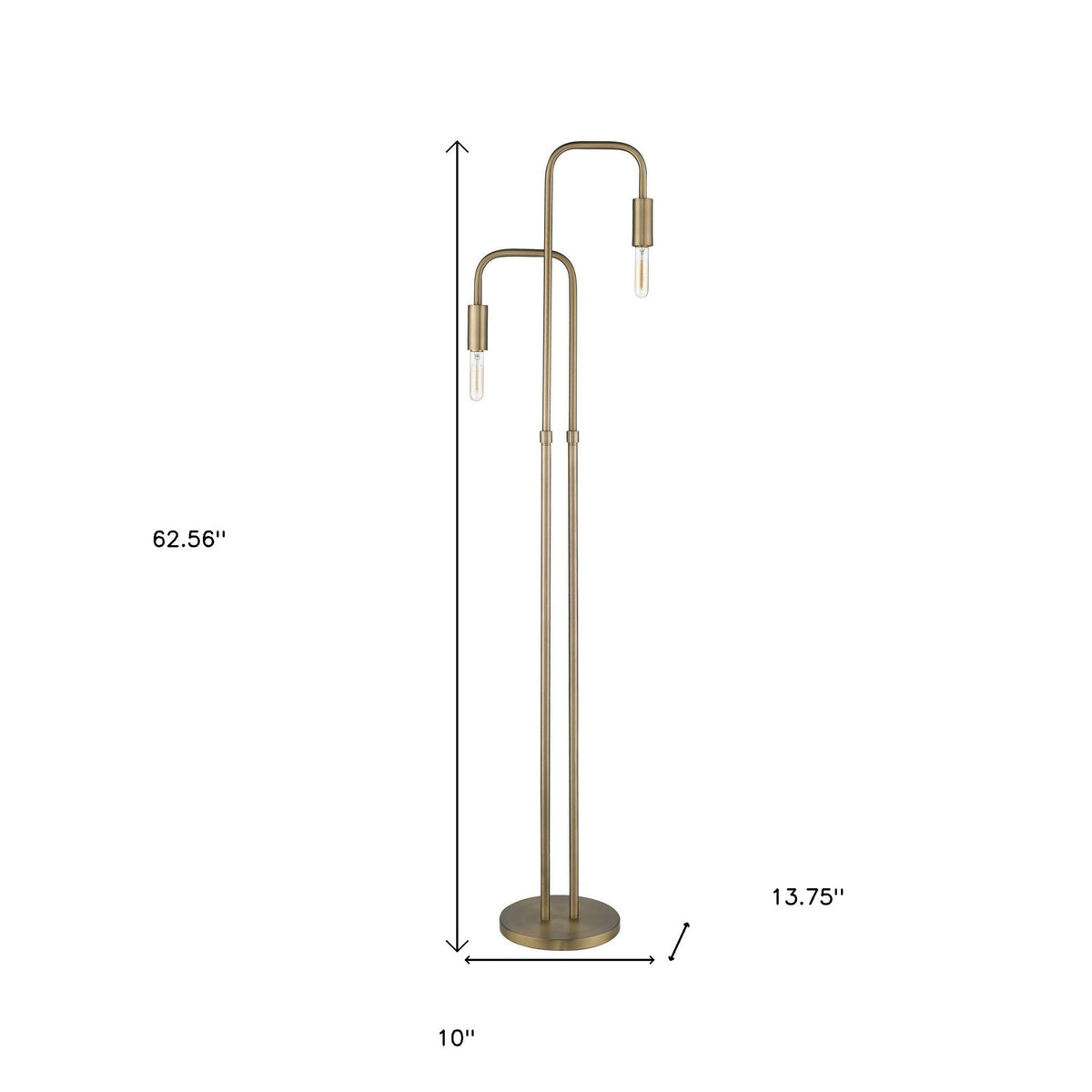 Flambeau 63" 2-Light Metal Torchiere Floor Lamp