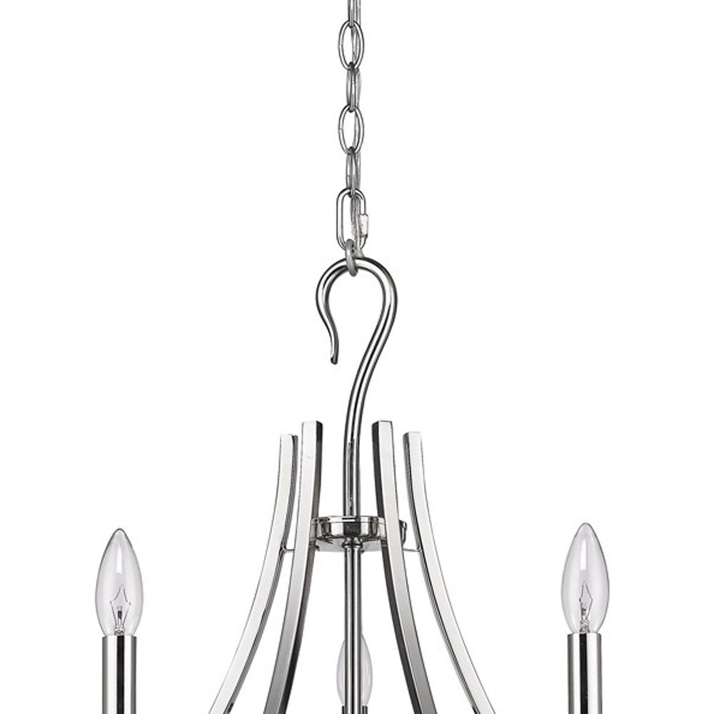 Aubry 5-Light Nickel Candle Chandelier