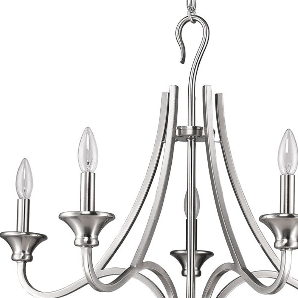 Vervier 5-Light Silver Candle Chandelier