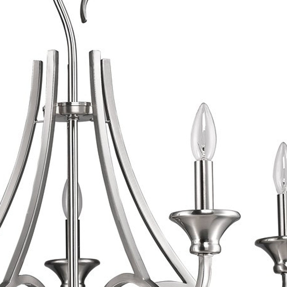 Vervier 5-Light Silver Candle Chandelier