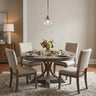 Silver Metal Hanging with Round Clear Glass Shade