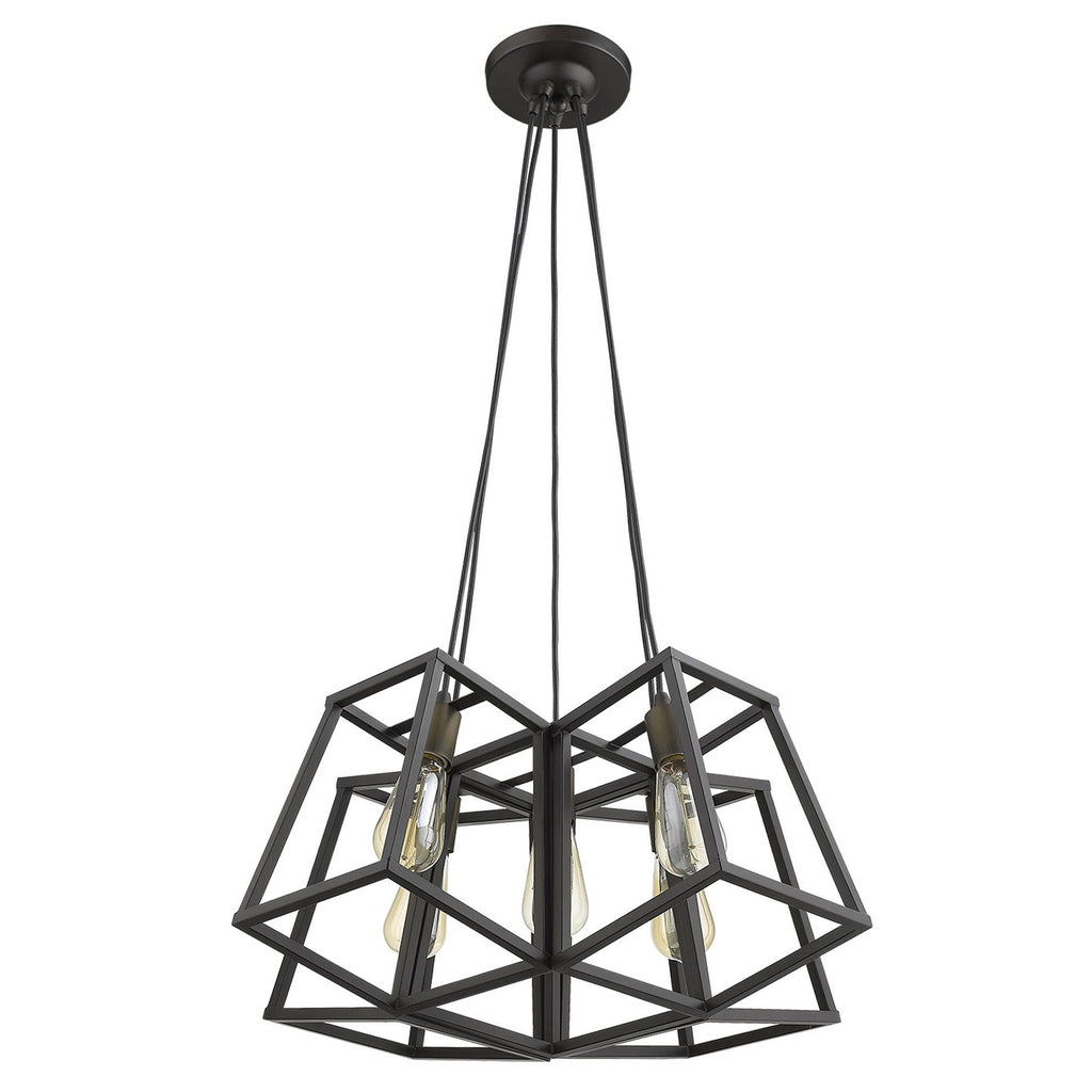 Fanal 5-Light Bronze Lantern Chandelier