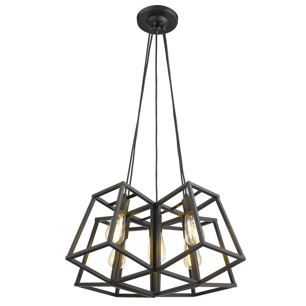 Fanal 5-Light Bronze Lantern Chandelier