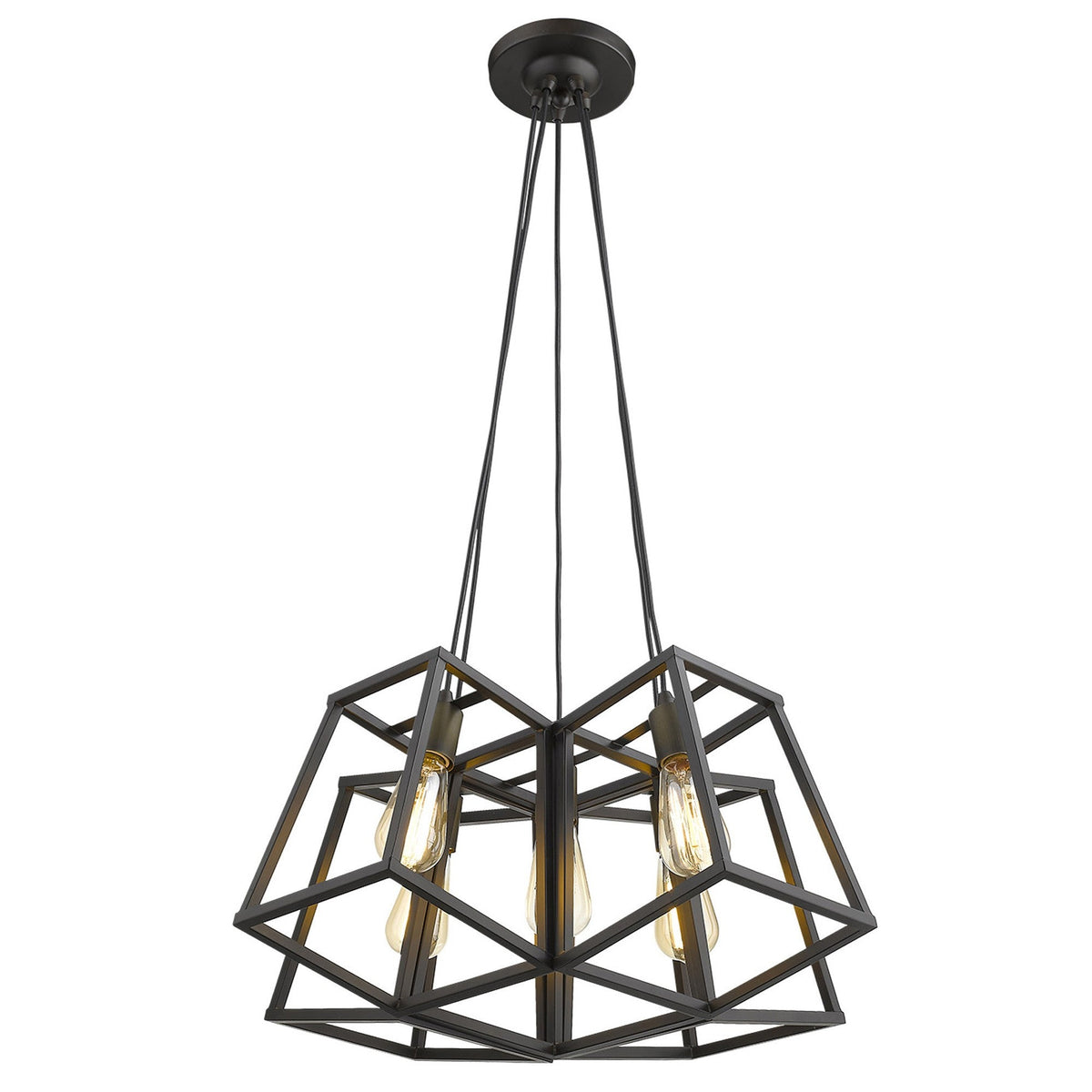 Fanal 5-Light Bronze Lantern Chandelier