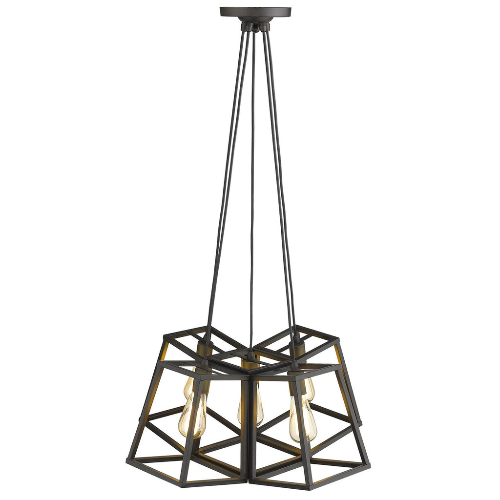 Fanal 5-Light Bronze Lantern Chandelier