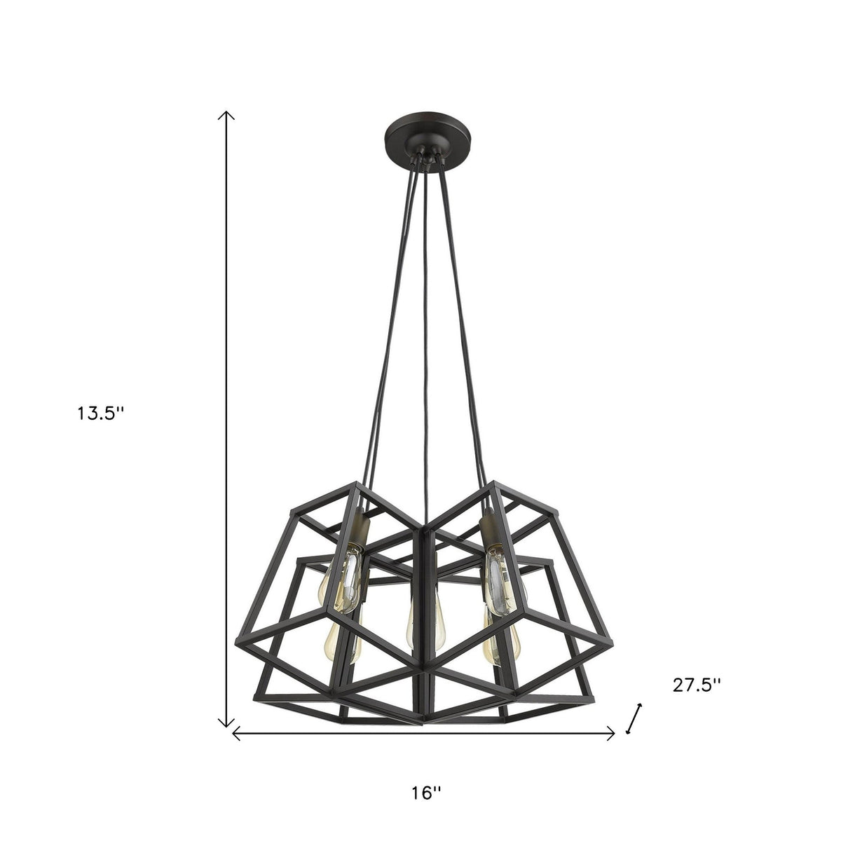 Fanal 5-Light Bronze Lantern Chandelier