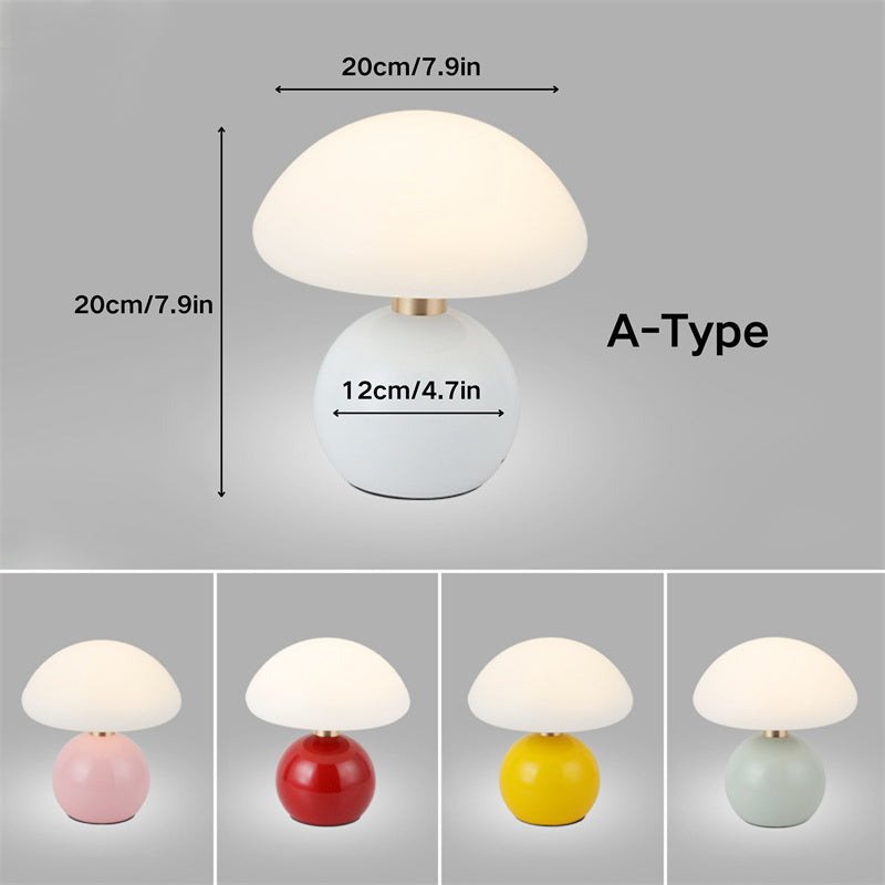 Modern Rechargeable Mushroom Table Lamp