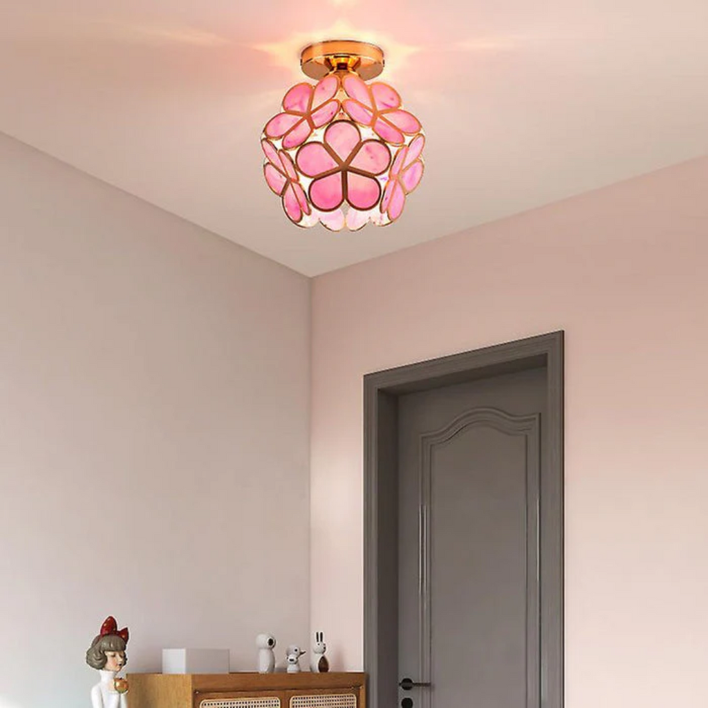 Zyvia - Luxury Floral Glass Ceiling Lamp