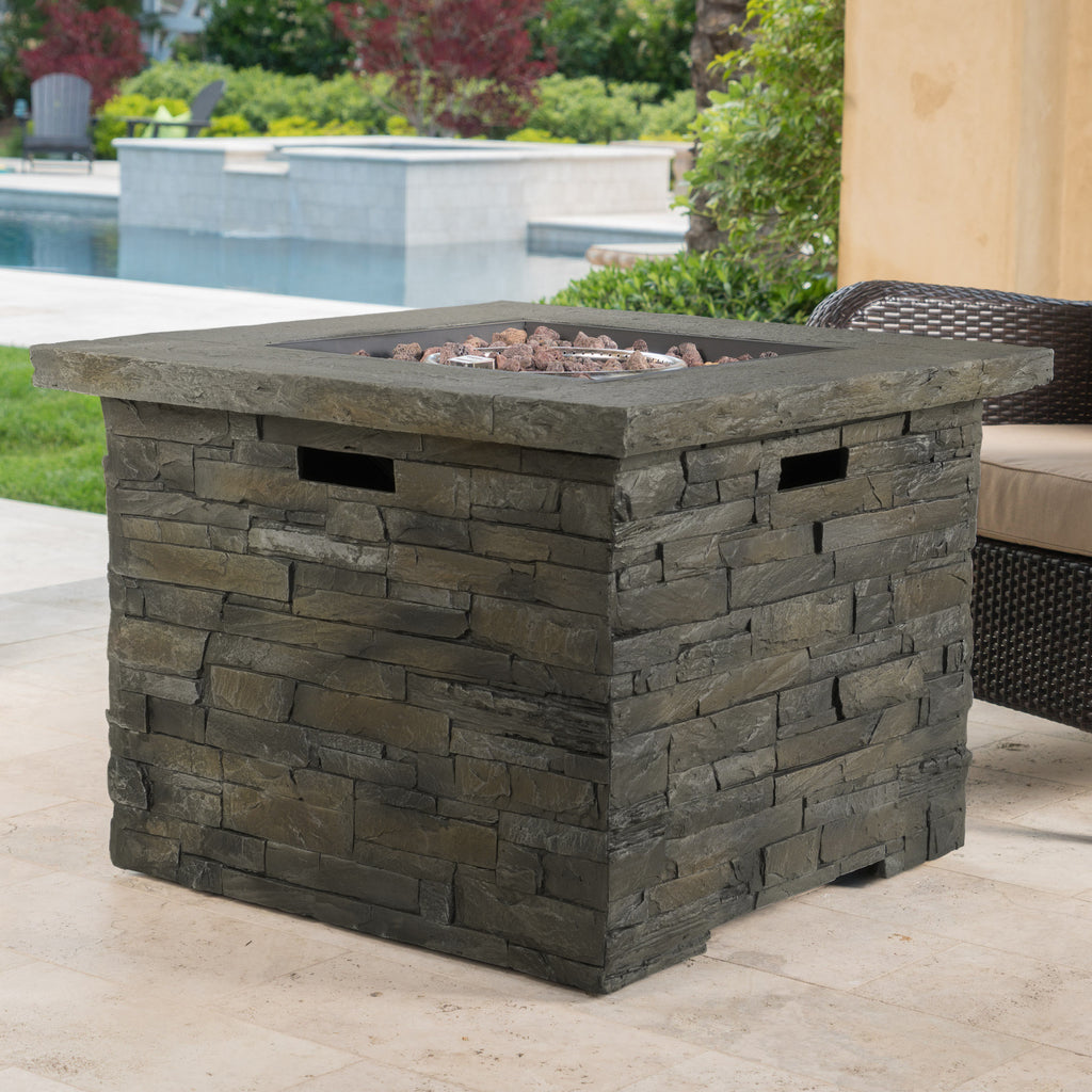 33" SQUARE MGO FIRE PIT - 40000 BTU.